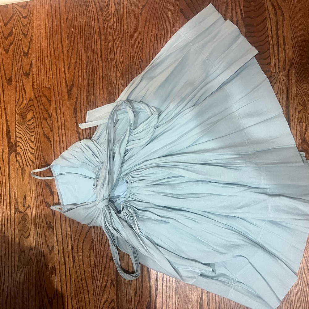 Anna Grace Blue Spaghetti Strap Mini Sundress